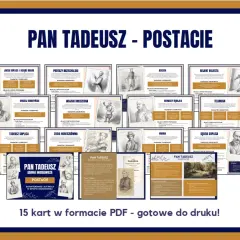 Pan Tadeusz - Postacie: Jacek Soplica, Protazy Brzechalski, Sędzia Soplica i inni bohaterowie epopei.