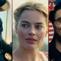 Zwiastun zapowiada filmy 2026: wojownik w hełmie, Margot Robbie i uśmiechnięty mężczyzna z wąsami.