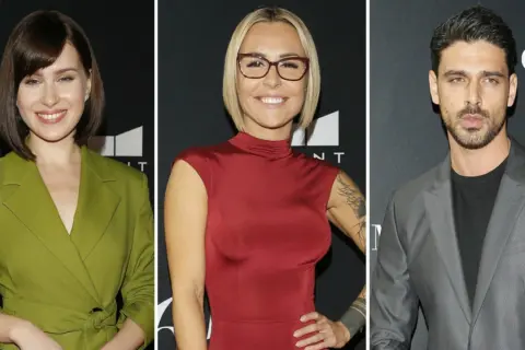 Anna Maria Sieklucka, Magdalena Lamparska i Michele Morrone – gwiazdy filmu "365 dni" na premierze.