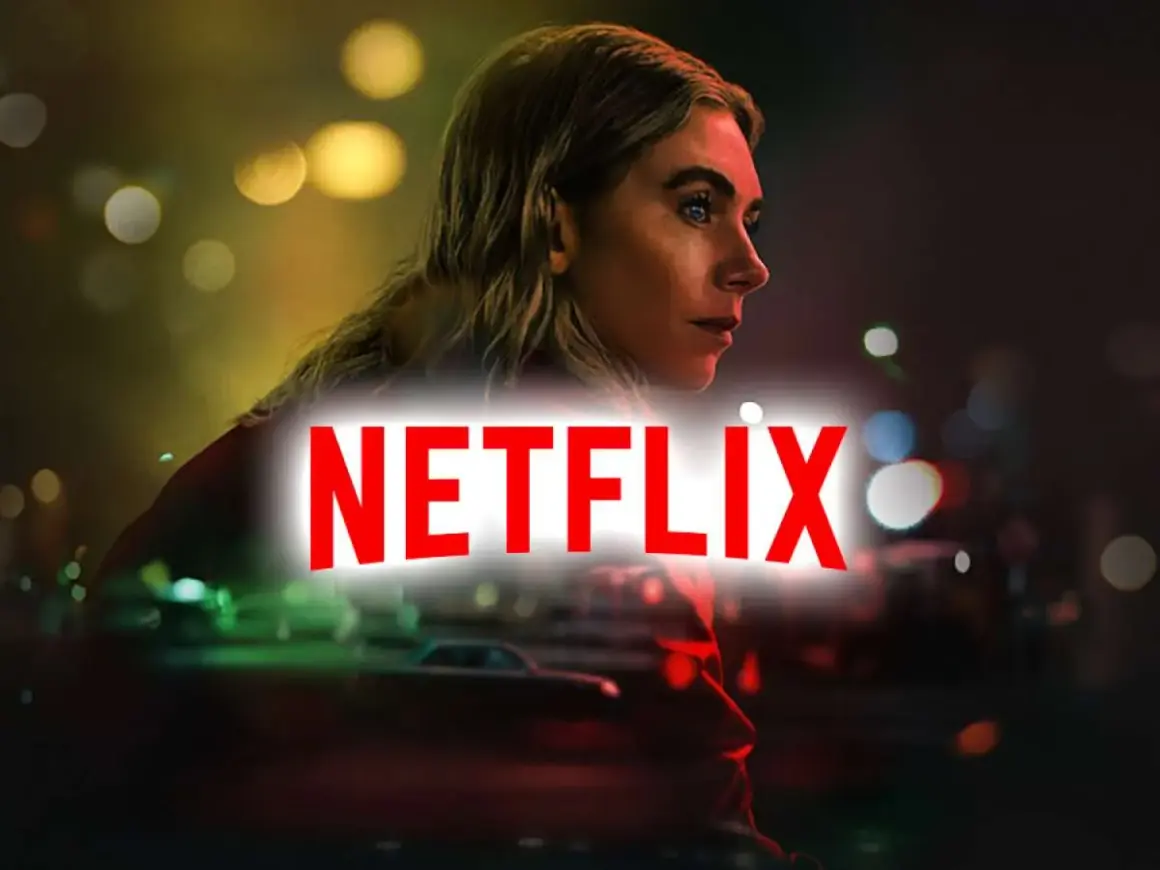 Kobieta w świetle neonów, logo Netflix. Szukasz fajnych filmów na Netflix?