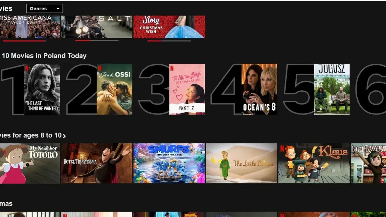 Co obejrzeć na Netflix? Zobacz ranking 10 filmów w Polsce: 